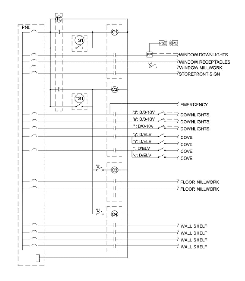 5037 Dialectic_Lighting-Controls_One-line diagram - Case 1